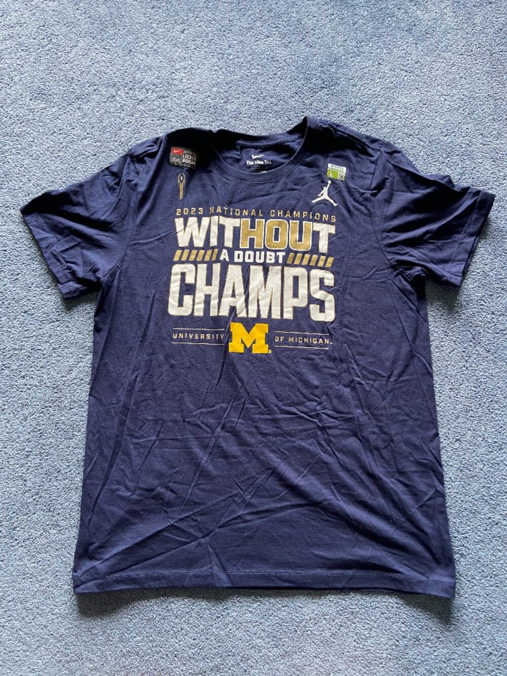 Jordan Brand Michigan Wolverines 2023 National Champions Locker Room T-Shirt L